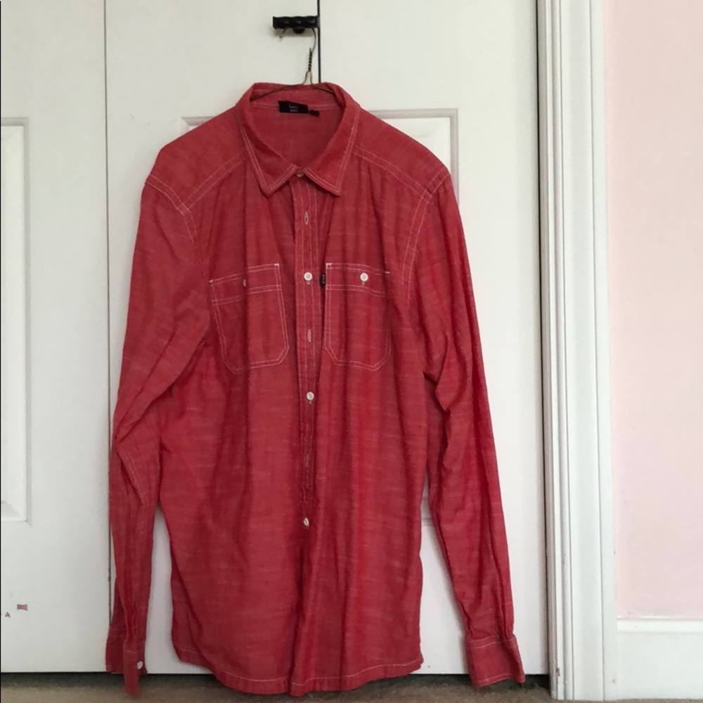 Red KAVU button down shirt - Large